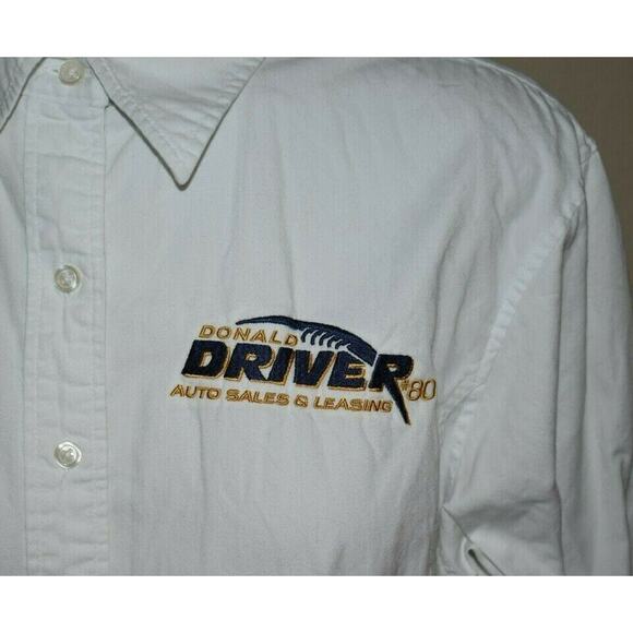 Womens Donald Driver Auto Sales & Leasing Button Front Shirt XL Green Bay Packer - Picture 2 of 3
